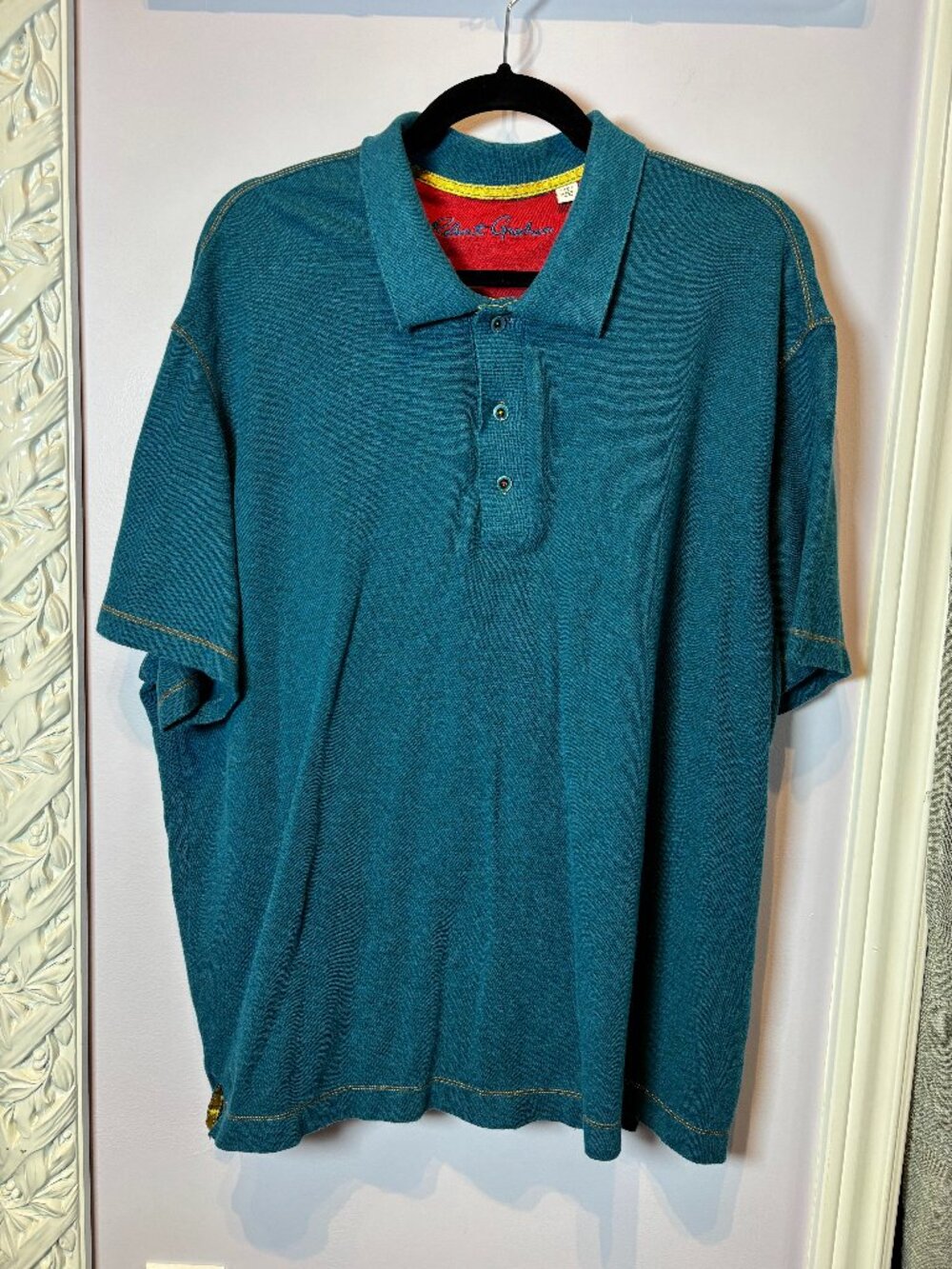 Robert Graham Teal Polo Shirt Size 3XL